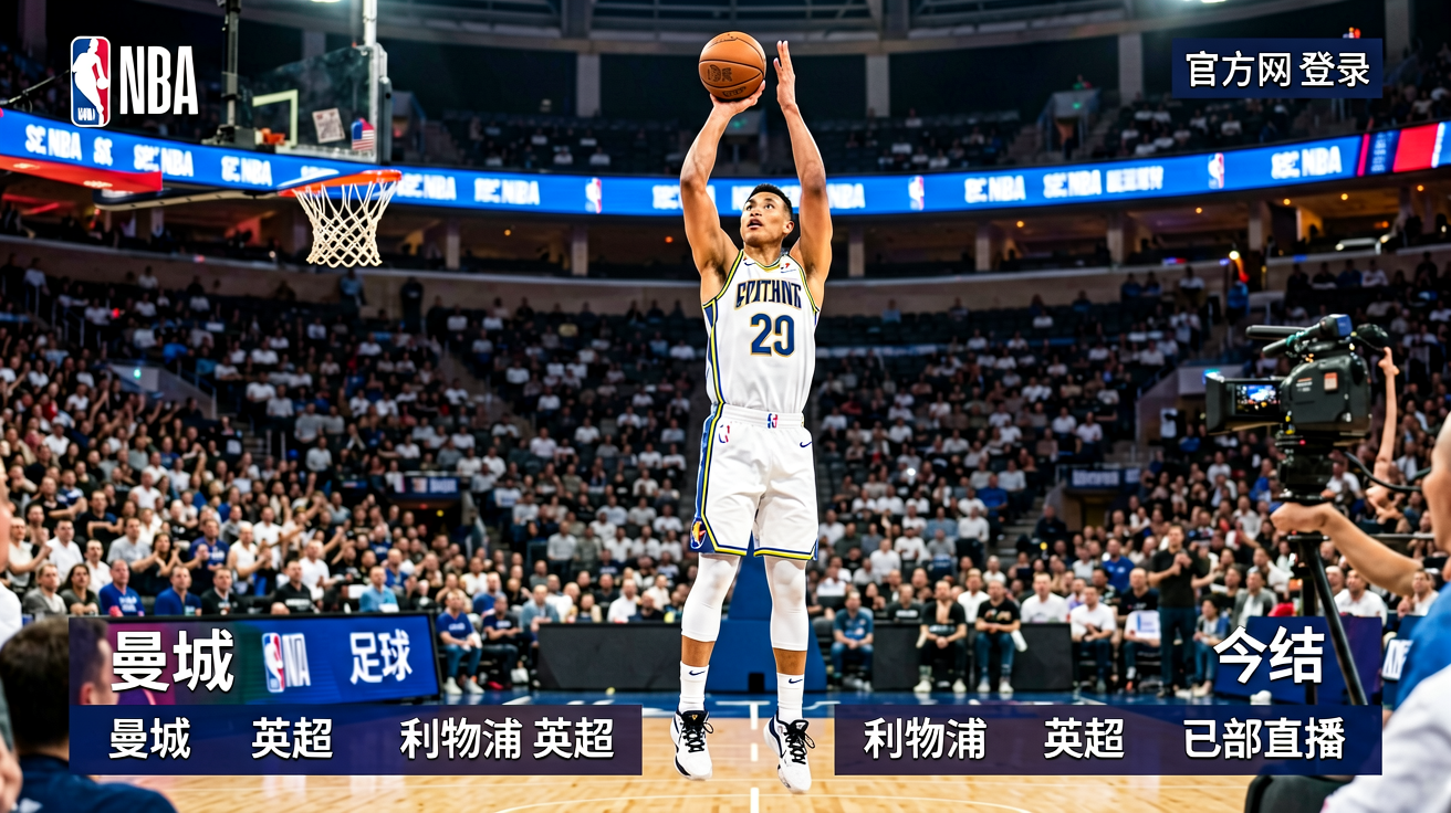 NBA篮球比赛现场，球员跃起投篮的精彩画面